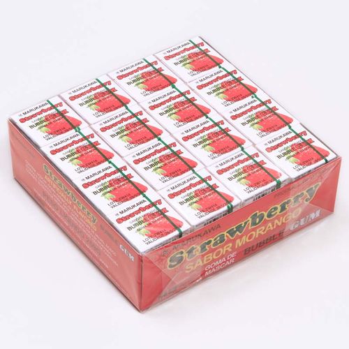 Caixa de Chicletes Sabor Morango com 48 unidades - Marukawa