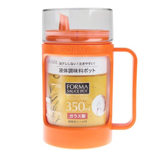 Molheira de Vidro com proteção e tampa plástica 350mL Laranja - Asvel