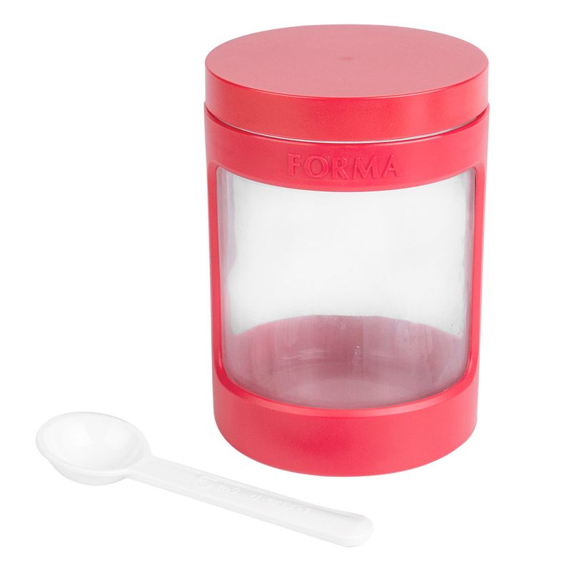 pote-de-vidro-com-protecao-e-tampa-plastica-vermelho-470mL-Asvel-com-colher