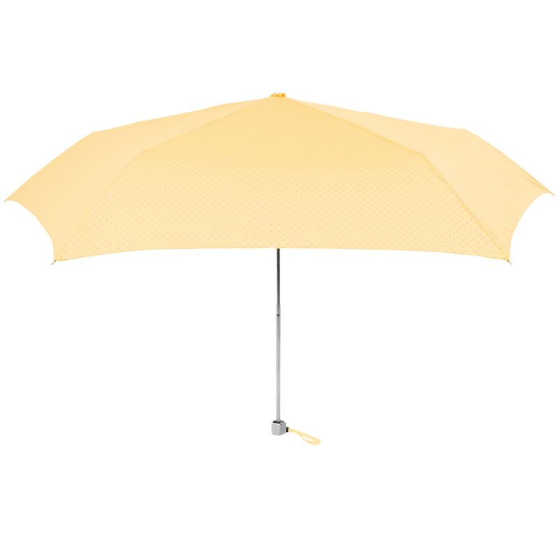 guarda-chuva-compacto-amarelo-5-star-uv-mizutama-50cm-Water-Front-aberto-de-frente