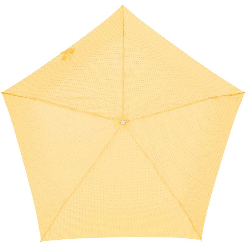 guarda-chuva-compacto-amarelo-5-star-uv-mizutama-50cm-Water-Front-aberto-de-cima