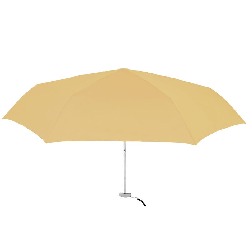 guarda-chuva-compacto-amarelo-acinzentado-pokeflat-colorful-55cm-Water-Front-aberto-de-frente
