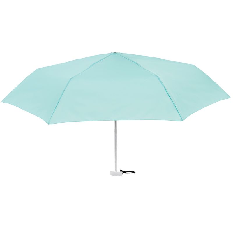 guarda-chuva-compacto-azul-claro-pokeflat-colorful-50cm-Water-Front-aberto-de-frente