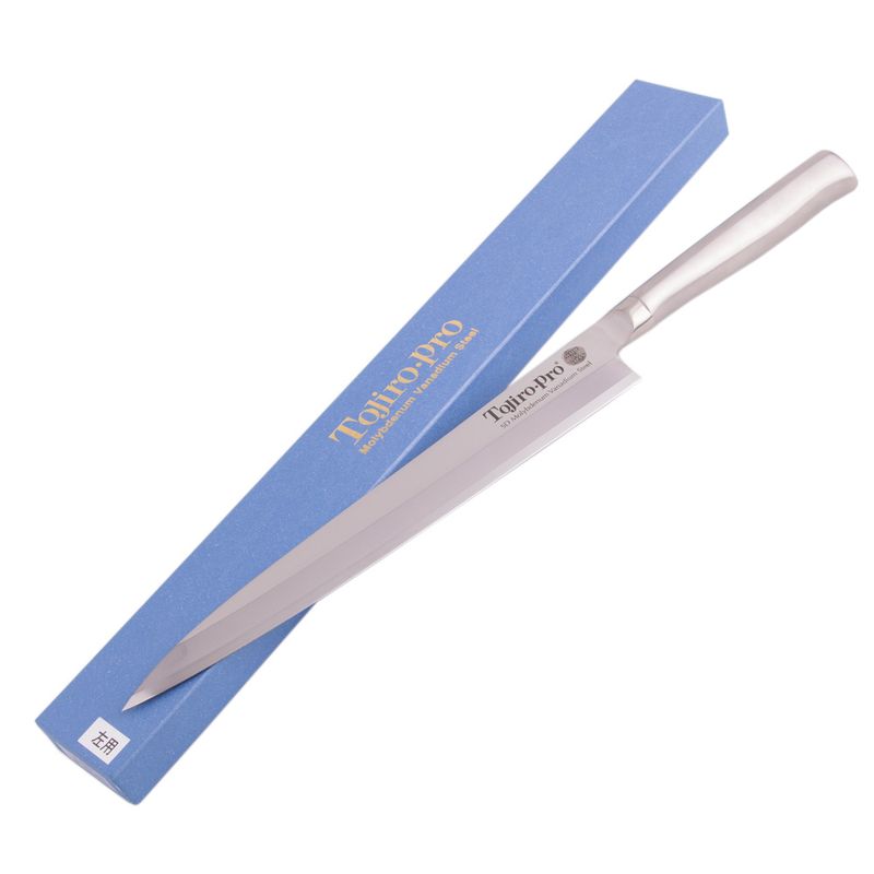 japan-store-faca-canhoto-sashimi-yanagiba-sd-molybdenum-vanadium-F-623L-270mm-27cm-tojiro-pro-embalagem-fora